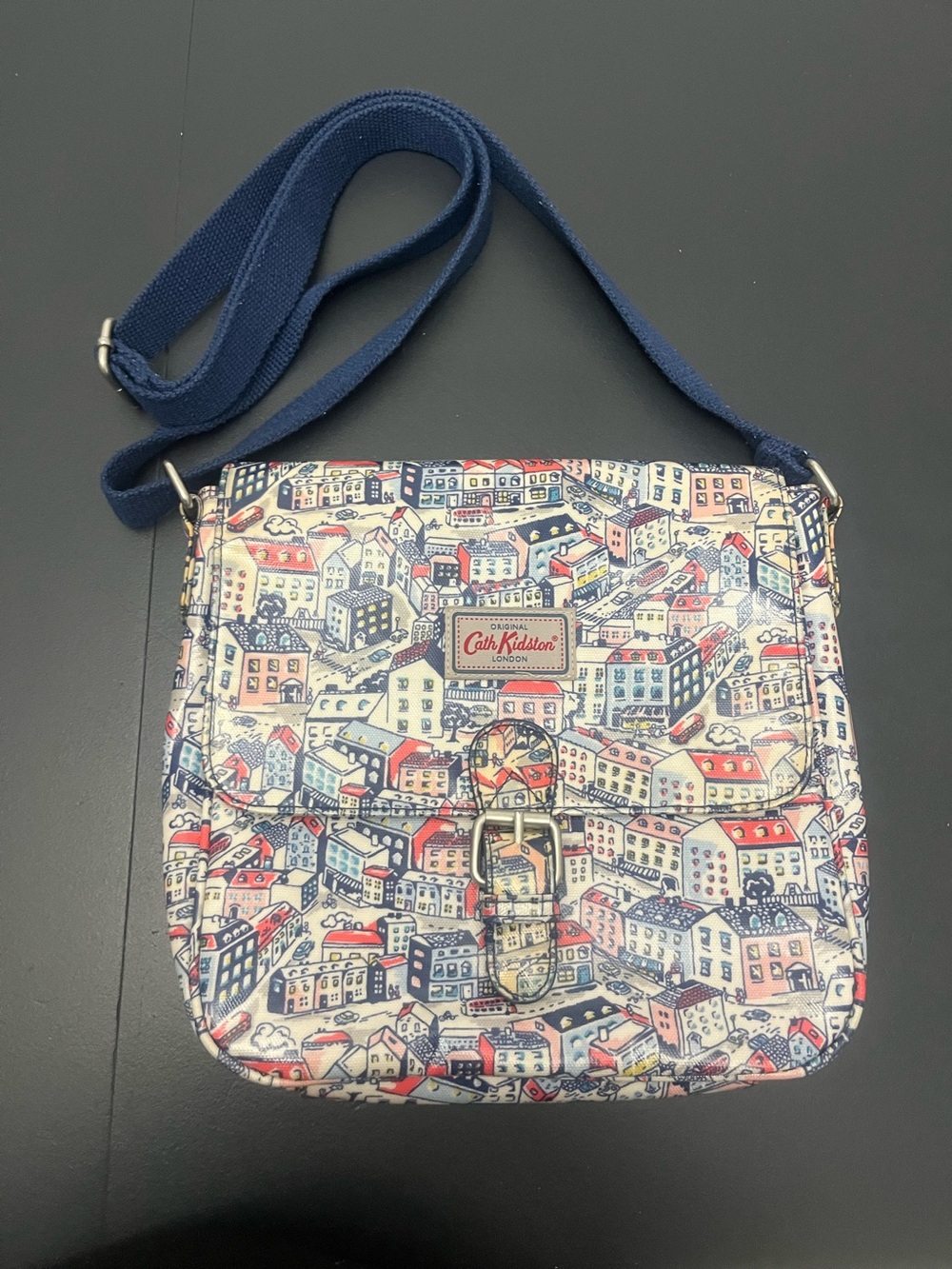 Cath Kidston shoulder bag in a London cityscape scenery pattern